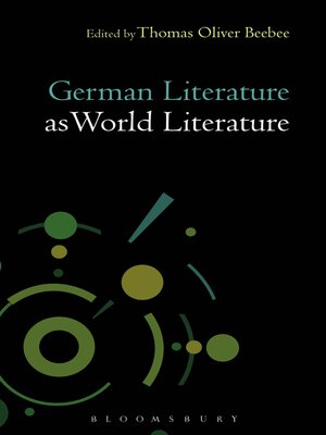 cover image of German Literature as World Literature